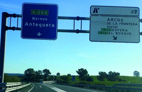 Por el desdoble de la carretera la A-384, de Arcos a Antequera